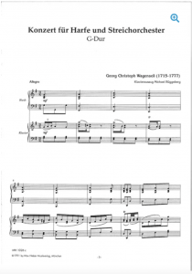 WAGENSEIL, G. C. - Concerto (harp and piano reduction)